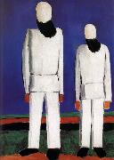 Kasimir Malevich Two men portrait Spain oil painting artist